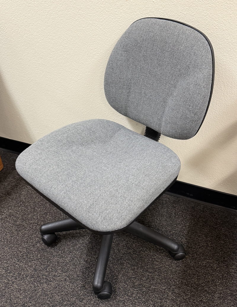 Grey Fabric Office Chair with Black Base