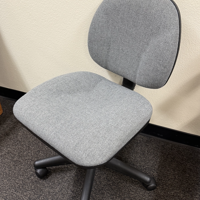 Grey Fabric Office Chair with Black Base